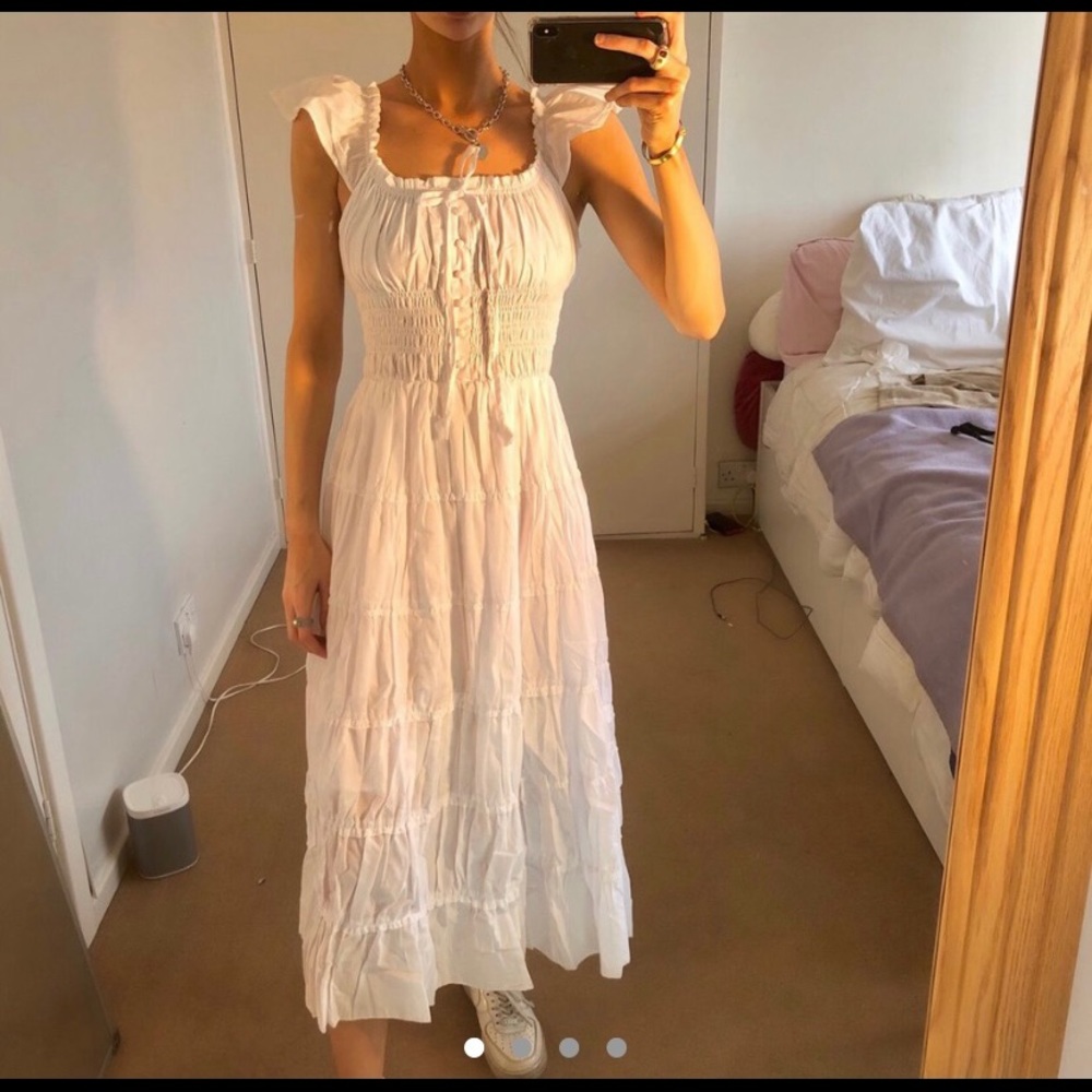 milkmaid tiered white dress!!